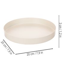 Itens Bandeja decorativa redonda para acessórios domésticos, 20 cm