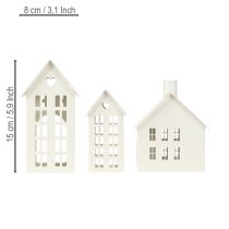 Itens Miniatura elegante de casa de chá para decoração de mesa, 15 cm