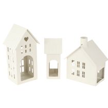 Itens Miniatura elegante de casa de chá para decoração de mesa, 15 cm