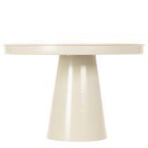 Itens Bandeja decorativa redonda na cor creme, 30 cm, com suporte para decoração de mesa.