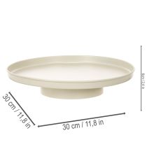 Itens Bandeja decorativa de metal de 30 cm para decoração de plantas.