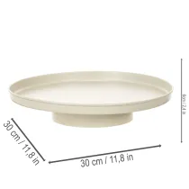 Itens Bandeja decorativa de metal de 30 cm para decoração de plantas.