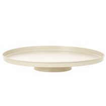 Itens Prato decorativo de metal em formato de flor, redondo, 41 cm, para mesa.