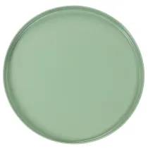Itens Prato decorativo redondo verde com suporte para arranjo de mesa, 30 cm