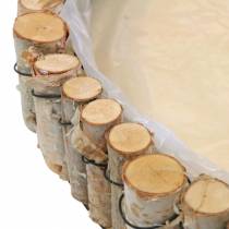 Itens Bandeja redonda para plantação de bétula natural Ø23/31/41cm conjunto de 3