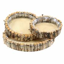 Itens Bandeja redonda para plantação de bétula natural Ø23/31/41cm conjunto de 3