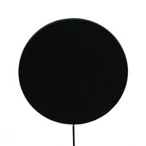 Itens Decoração de mesa madeira redonda preta plug metal Ø7,5cm 12 unidades