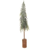 Itens Árvore de Natal artificial com base, efeito fosco, para decoração de inverno, 90 cm