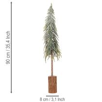 Itens Árvore de Natal artificial com base, efeito fosco, para decoração de inverno, 90 cm