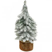 Árvore de Natal decorativa, decoração de inverno, abeto com neve Alt.19cm