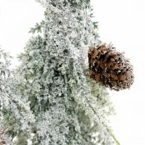 Abetos com neve, decoração do Advento, floresta de inverno L16,5cm A28cm