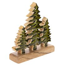 Itens Enfeite de árvore de Natal em base de madeira para mesa e prateleira, 20 cm