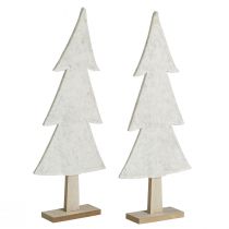 Itens Decoração de feltro para árvore de natal com coração creme bege Alt.35cm 2 unidades
