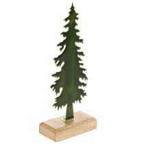 Itens Árvore de Natal decorativa em suporte de madeira, 26 cm