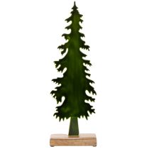 Itens Árvore de Natal decorativa sobre base de madeira, decoração de mesa, Natal, 46 cm