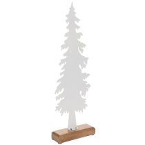 Itens Árvore de Natal decorativa sobre base de madeira, decoração de mesa, Natal, 46 cm