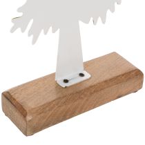 Itens Árvore de Natal decorativa sobre base de madeira, decoração de mesa, Natal, 46 cm
