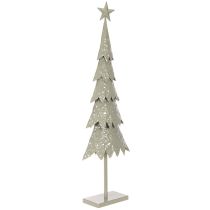 Itens Árvore de Natal decorativa com estrela e suporte, enfeite festivo para mesa, 74 cm