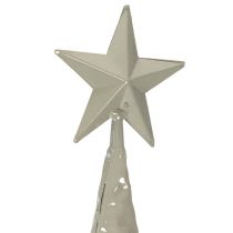 Itens Árvore de Natal decorativa com estrela e suporte, enfeite festivo para mesa, 74 cm