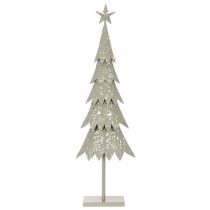 Itens Árvore de Natal decorativa com estrela e suporte, enfeite festivo para mesa, 74 cm