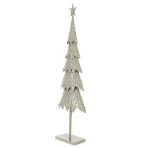 Itens Árvore de Natal decorativa com estrela e suporte, enfeite festivo para mesa, 74 cm