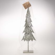 Itens Árvore de Natal decorativa com estrela e suporte, enfeite festivo para mesa, 74 cm