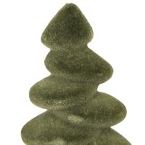 Itens Decoração de mesa para árvore de Natal flocado abeto verde 16,5 cm 4 peças