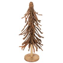 Itens Árvore de Natal feita de ramos de salgueiro sobre uma base de madeira, 48 cm