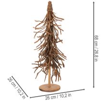Itens Árvore decorativa feita de ramos de salgueiro sobre uma base de madeira, 68 cm