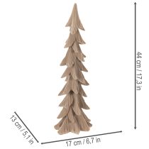 Itens Pequena árvore de Natal decorativa flocada, para decoração de mesa, 44 cm
