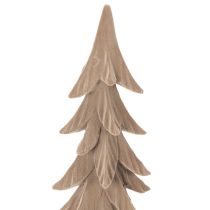 Itens Pequena árvore de Natal decorativa flocada, para decoração de mesa, 44 cm