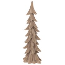 Itens Pequena árvore de Natal decorativa flocada, para decoração de mesa, 44 cm
