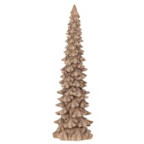Itens Árvore de Natal decorativa com revestimento floculado para decoração de inverno, 34 cm