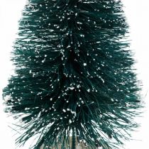 Mini abeto nevado, decoração de inverno, árvore de natal A9,5cm Ø5cm 2uds