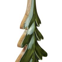 Itens Árvore de natal decoração em madeira verde brilhante 22,5x5x50cm