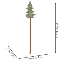 Itens Árvore de Natal decorativa em haste para vasos e arranjos altos, 45 cm, 6 peças