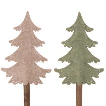 Itens Árvore de Natal decorativa em haste para vasos e arranjos altos, 45 cm, 6 peças