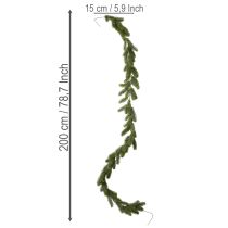 Itens Guirlanda artificial de pinheiro verde para decoração festiva, 200 cm