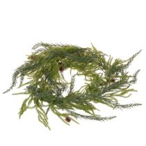 Itens Guirlanda artificial de ramos de pinheiro com pinhas para decoração do Advento, 218 cm