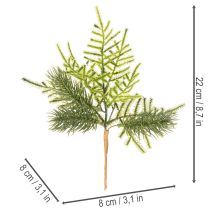 Itens Ramo de pinheiro artificial para decoração festiva, 22 cm, 2 peças