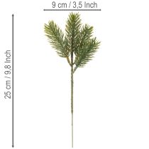 Itens Ramo de pinheiro artificial verde para decoração de inverno, 25 cm, 24 peças