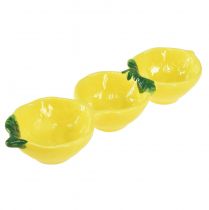 Itens Tigelas de tapas em cerâmica decoração de mesa com limão 28,5cm Alt.4cm