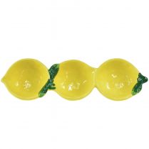 Itens Tigelas de tapas em cerâmica decoração de mesa com limão 28,5cm Alt.4cm
