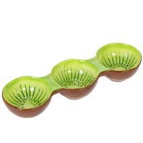 Itens Tigela de cerâmica com motivo de kiwi, decoração de verão para servir tapas e petiscos com estilo, 30 cm