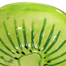 Itens Tigela de cerâmica com motivo de kiwi, decoração de verão para servir tapas e petiscos com estilo, 30 cm