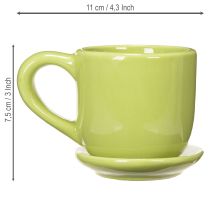 Itens Xícara de café, peça decorativa para mesa, ideal para uma sala de jantar elegante, 11 cm, conjunto de 3 unidades.