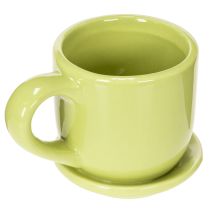Itens Xícara de café, peça decorativa para mesa, ideal para um ambiente elegante com plantas, 11 cm, conjunto de 3 peças.