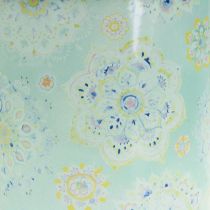 Itens Vaso decorativo para plantas mandala esmaltado Ø13cm Alt.12cm