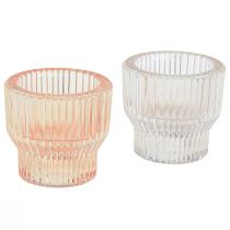 Itens Porta-velas de vidro Tealight vidro colorido Ø5,5cm Alt.5cm 2 unidades