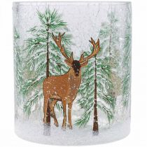 Itens Porta-velas vidro crepitante natalino copo tealight H13cm